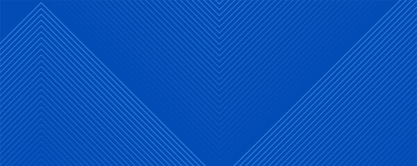 Abstract glowing geometric lines dark blue gradient background. Elegant shiny blue square curves pattern. Modern futuristic graphic. Perfect for posters, banners, brochures and modern art.