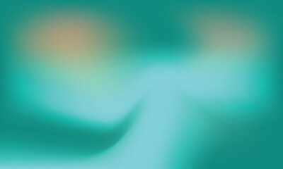 Smooth flowing turquoise and peach color blend backdrop design.