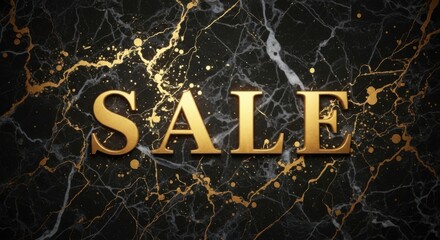 Exclusive Luxury Sale Event Premium Golden Marble Background