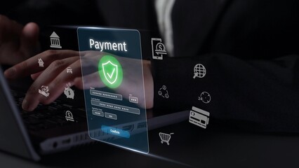 Secure online payment, safe e-commerce transactions, digital payment solutions, online financial security, and electronic payment systems ensuring smooth business continuity. Muxer