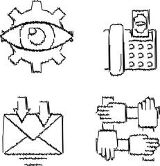 Scribble Creative Finance and Art Budget Icon - Hand-Drawn Design Tool and Money Vector Illustration