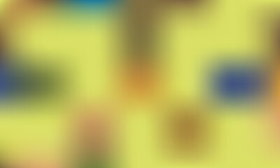 Abstract yellow background with soft blur and colorful gradients.