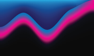 Flowing abstract blue and pink gradient wave shape background.