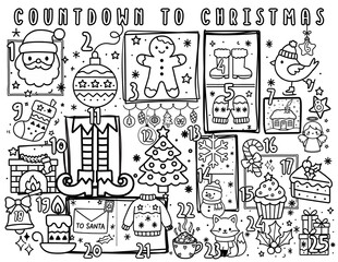 Advent coloring calendar