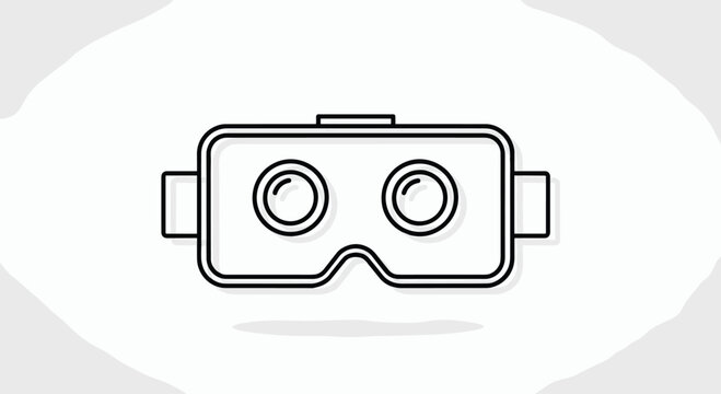 Modern virtual reality headset illustration for tech concepts and innovation projects showcasing cutting edge technology and immersive experiences in a sleek design, Generative AI.