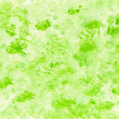 Vibrant lime green watercolor abstract background with bold organic splashes and fresh textured pattern