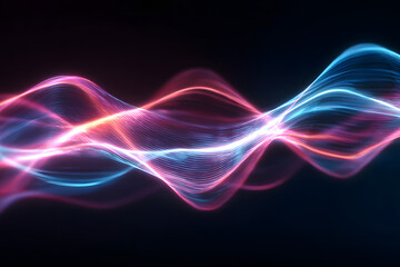 oscillating pink and blue neon wave lines creating a high energy vibrant abstract pattern