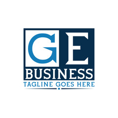 GE Logo. Letter GE Business Logo Design