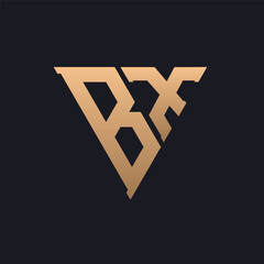 BX Logo Design. Modern, Minimal, Elegant and Luxury BX Logo. Sleek Triangle Monogram Letter BX Logo Design for Brand Corporate Business Identity.