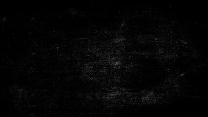 Dust and scratches design. Aged photo editor layer. Black grunge abstract background. Copy space.