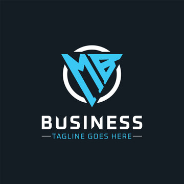 MB Monogram. Modern Initials MB Letter Logo Design with Blue and White Circle. MB Icon for Business Branding and Professional Identity