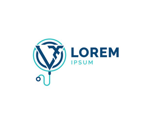 LX Medical Logo. Letter Initials LX Healthcare Logo for Doctor, Hospital, Pharmacy and Treatment Services with Stethoscope Icon