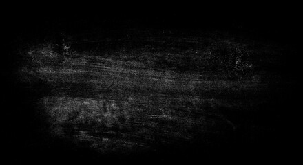 Dust and scratches design. Aged photo editor layer. Black grunge abstract background. Copy space.