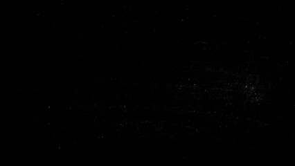 Dust and scratches design. Aged photo editor layer. Black grunge abstract background. Copy space.