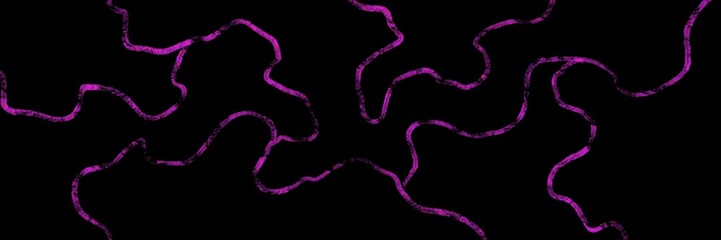 Minimal magenta neon line creatures seamless pattern, sparse organic forms