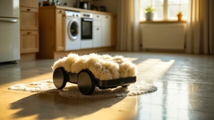 Indoor ground movement scene of robots