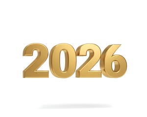 2026 3D Text, Luxurious Shiny Gold Rendering, New Year Celebration and Future Projection Concept.2026, 2026 text, 2026 3D text, 2026 3D text gold