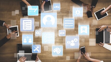 Personalization icons showing customization, user profile and experience design for personal...