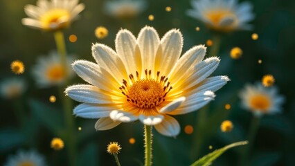 The Fresh Natural Scene of Flower Sea Golden Chrysanthemum