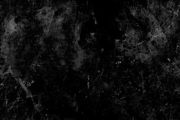 Dust and scratches design. Aged photo editor layer. Black grunge abstract background. Copy space.