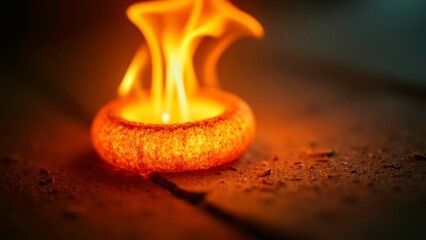 The soft and fantastical image of a candle shaped sphere