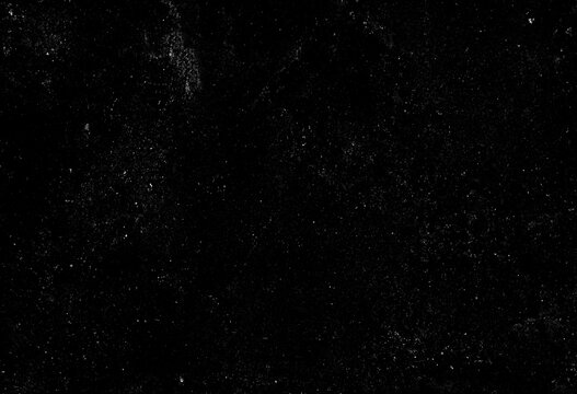 Dust and scratches design. Aged photo editor layer. Black grunge abstract background. Copy space.