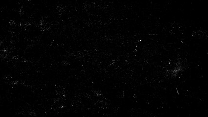 Dust and scratches design. Aged photo editor layer. Black grunge abstract background. Copy space.