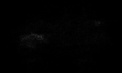 Dust and scratches design. Aged photo editor layer. Black grunge abstract background. Copy space.