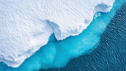 This clip showcases the melting ice cap, highlighting its effects on marine ecosystems and climate change in the Arctic region - Powered by Adobe