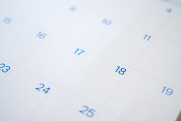 calendar page date background business planning appointment meeting concept