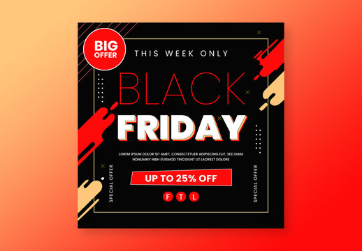Black Friday Sale Social Media Post Template
