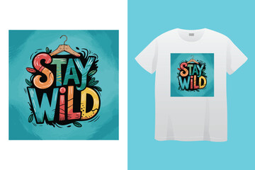 Transparent PNG available
Stay Wild Wander Often Compass T Shirt Design typography
