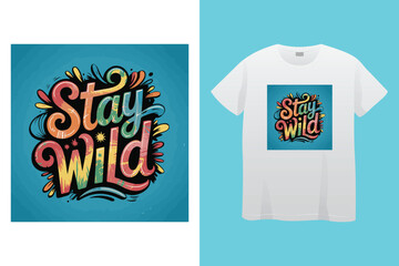 Transparent PNG available
Stay Wild Wander Often Compass T Shirt Design typography