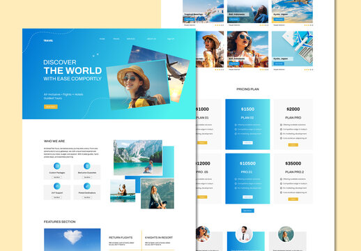 Travel Landing Page Design