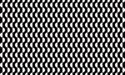 半円が縦に反転して交互に並ぶパターンのストライプ模様