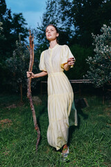 Fototapeta premium woman dress nature portrait authentic