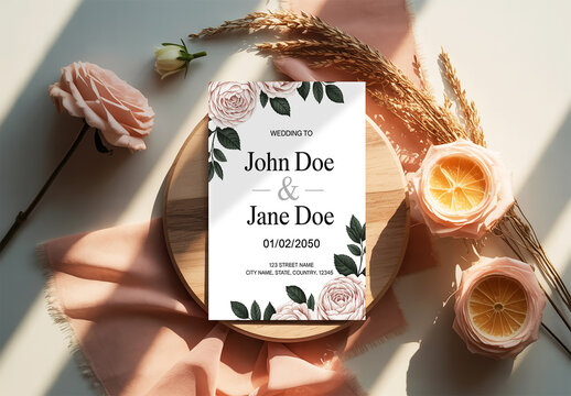 Wedding Invitation Mockup