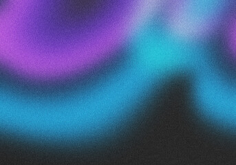 A blurred background with a gradient of purple blue and black colors with a grainy texture effect