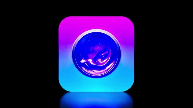 liquid box design 3d gradient night neon cyber mercury magic opening party