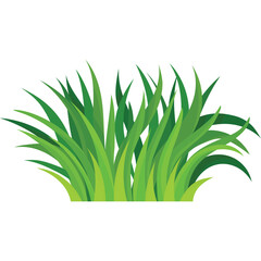Vibrant Green Grass Clump With Realistic Pixel Art Style On A Transparent Background