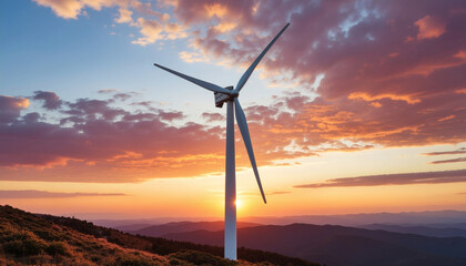 Obraz premium Wind Energy at Dusk