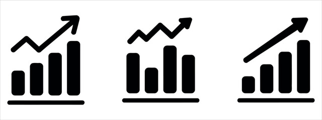 Uptrend chart showcasing rising sales and business growth prospects, ideal for marketing, finance, and presentations that need visual clarity.