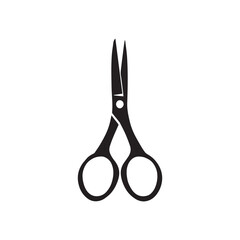 scissors isolated on white background silhouette 