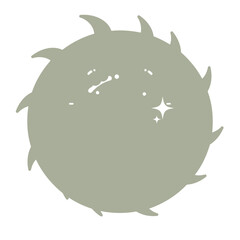 Simple isolated icon of a shiny circular saw blade, a flat vector graphic symbolizing industrial tools and the concept of cutting precision