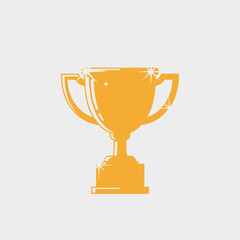 Gold Trophy Cup Symbol Achievement, Victory, and Recognition Illustration