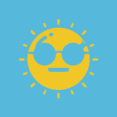 Sunglasses-Wearing Sun An Image of Summer Joy and Warm Weather Fun