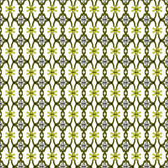 Seamless black and green pattern on a white background. Art Deco style.