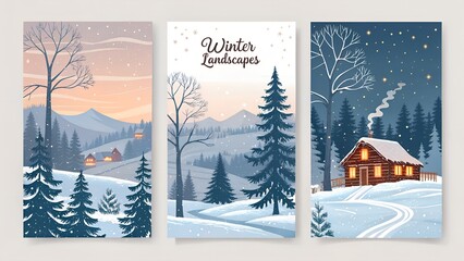  classic holiday design with a distinct color scheme. From left to right, the cards are colored red, green, and gold, respectively