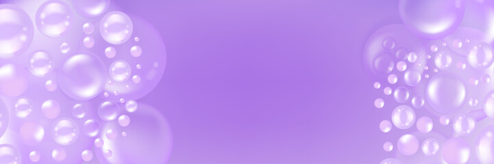 Hyaluronic acid and Niacinamide hair and skin solutions ad, purple collagen serum drop with cosmetic advertising background, ready to use, illustration vector.