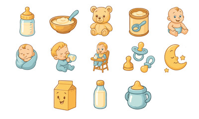 set of baby icons colections